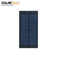 Panneau solaire de résine époxyde polycristalline de 2V 400mA avec l'embase noire