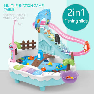 Jouets de pêche électriques pour enfants, ensemble de machine à pêcher pingouin, jeux de table, escalade d'obstacles, lumières, musique, histoires éducatives précoce - Product Image 2