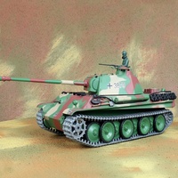 Tanque de Metal 3879-1pro actualizado, modelo 2,4G, escala 1:16, Pantera alemana tipo G RC, tanque principal para fumar y disparar