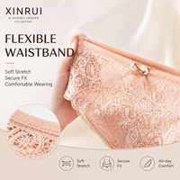 Culottes de bikini en dentelle hautement élastiques, respirantes, pour femmes, en nylon et élasthanne, à motifs floraux, vente en gros OEM ODM