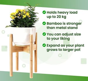 Su misura pianta di bambù naturale Stand per piante <span class=keywords><strong>da</strong></span> interno, all'ingrosso di bambù alto vaso di Base per camera <span class=keywords><strong>da</strong></span> letto di visualizzazione supporto in legno - Product Image 6