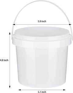 Impression OEM de qualité alimentaire 48oz. Seau à mini-beignets en plastique PP de 1,5 L avec poignée de couleur personnalisée, récipient alimentaire - Product Image 2