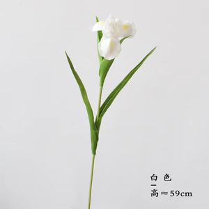 Ramo Artificial de 59 cm, Ramas Individuales de <span class=keywords><strong>Iris</strong></span> de Seda PU, Flores Artificiales Impermeables, Decoración Moderna para el Hogar, Arreglos para Bodas, Día de San Valentín, Decoración para Comedor - Product Image 6