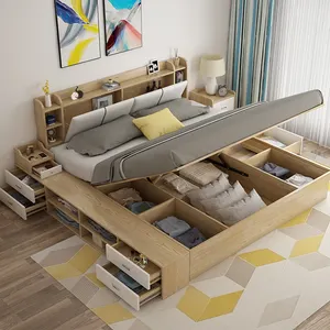 エキントップベッドルーム家具日本製木製畳ベッド多機能収納ベッド引き出し付き木製ベッド