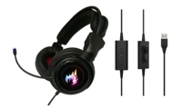 Casque de jeu filaire RGB OEM ODM avec micro, son stéréo, circum-auriculaire, suppression active du bruit pour PC, PS4, PS5, Xbox