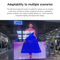 Pantalla LED Transparente para Interiores P3.91-7.82, Malla Invisible para Centros Comerciales, Exhibiciones, Escaparates y Ventanas, para Publicidad