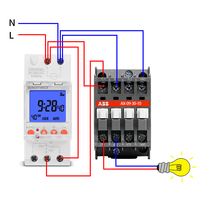 SINOTIMER TM928R Temporizador de campana eléctrica de 7 días 30A, batería de intercambio en caliente, retroiluminación azul LCD grande, 1s-99h59m59s, 85-265VAC, riel DIN