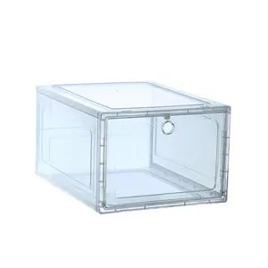 Wholesale custom stackable acrylic shoe box clear shoe box sneaker box storage