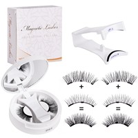 Cils magnétiques 3D faits à la main, légers et naturels, courbure CC, vente en gros avec logo personnalisé, emballage couleur et applicateur réutilisable