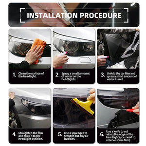 <span class=keywords><strong>Film</strong></span> de protection transparent teinté noir prédécoupé sur mesure pour phares de voiture, protection TPU PPF, installation facile, <span class=keywords><strong>film</strong></span> automobile - Product Image 6