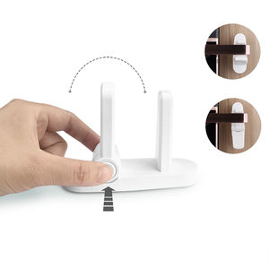 Cerradura de Palanca para Puerta de Plástico ABS Inteligente, a Prueba de Niños, Ecológica, Fácil de Instalar, Sin Perforaciones, Manija de Seguridad para Bebés <span class=keywords><strong>Elsababy</strong></span> EB-P326 0-3 - Product Image 2