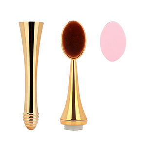 Set di 5 Pennelli da Trucco Ovali Dorati 2024, Nuova Tendenza, Pennelli Professionali per Cosmetici e Polvere - Product Image 6