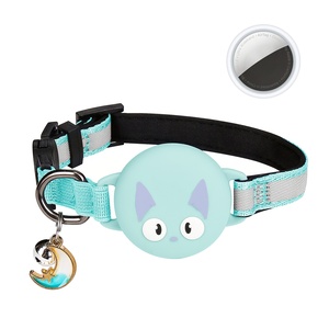 Venta al por mayor de lujo reflectante de nailon para mascotas <span class=keywords><strong>Collar</strong></span> para cachorro gato impreso Airtag <span class=keywords><strong>Collar</strong></span> campanas productos al aire libre accesorios fabricante - Product Image 6