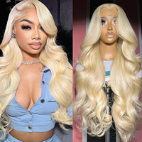 Perruque Lace Front sans colle 613 Blonde Body Wave 13x6 13x4 en dentelle transparente, cheveux humains vierges vietnamiens pour femmes noires