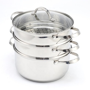 Fornitura di fabbrica in acciaio inox pentole <span class=keywords><strong>3</strong></span> strati di mais cibo a vapore pentola Pasta - Product Image 1