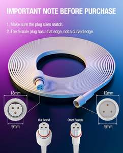 Cable de extensión de 16 pies para luces exteriores permanentes <span class=keywords><strong>Govee</strong></span>, cable impermeable IP68, compatible con H705D H705E H706A H706B GONGPAI - Product Image 2