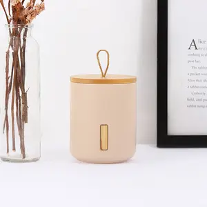 Wholesale Customized Home Decor and Festivals Gift Luxury 16oz Fragrance Pure Soy Wax Ceramic Jar Scented Candle with Bamboo Lid