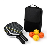 Leichtes Fiberglas-Pickleball-Schläger-Set mit Eigenem Logo, 4 Bällen und Tasche, Direktvertrieb OEM-Schläger-Kit für Private Label