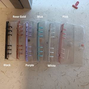 แผ่นพีวีซีใสหนา A5 A7 A6แผ่นแผนปกแบบใสสีโรสโกลด์เครื่องผูกซองเงินสดแบบสั่งทำ - Product Image 6