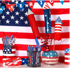 Penne a Sfera Retrattili a Tema Elettorale USA all'Ingrosso, con Stampa Patriottica 'Vote/I Voted Today' per Eventi di Campagna - Product Image 5
