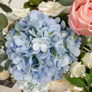 DKB Bola de Flores Artificiales de Seda Azul Rey, Centro de Mesa para Bodas, Bola de Flores Blancas y Azules de Tacto Real para Decoración - Product Image 5