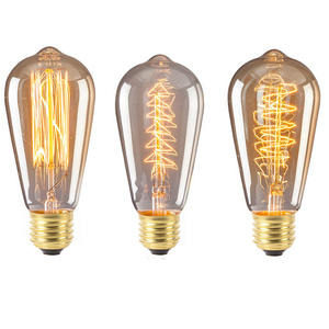 <span class=keywords><strong>Ampoule</strong></span> à <span class=keywords><strong>filament</strong></span> Edison décorative vintage antique, style américain ST58 ST64 <span class=keywords><strong>40W</strong></span>, cage à écureuil, pointe en forme de goutte d'eau, lampe de guidage <span class=keywords><strong>LED</strong></span> - Product Image 4