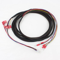Kabel Harness Multi-Warna Kustom dengan Terminal Lepas Cepat Merah dan Terminal Spade untuk Pengkabelan Sinyal Daya Peralatan Mekanik