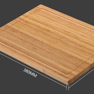 Tabla de cortar de bambú rectangular antideslizante, bloque de madera para cortar verduras y frutas en la cocina - Product Image 2
