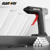 NANWEI Mini pistolet à colle chaude 3.7V 15W 7MM préchauffage rapide sans fil colle thermofusible réparations à domicile artisanat bricolage outil électrique