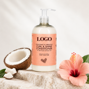 Acondicionador Coconut and Hibiscus Curl and Shine para Cabello Grueso y Rizado, Hidratante, Sin Sulfatos, 13 oz 384mL - Product Image 1