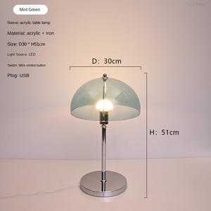 Lámpara de escritorio con bolsa vintage, lámpara de ambiente famosa de Internet, lámpara de decoración de dormitorio, pantalla de acrílico transparente, lámpara de hongo - Product Image 6