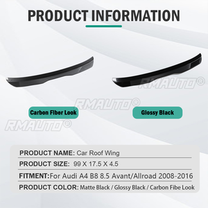 Aileron de toit arrière pour Audi A4 B8 8.5 Avant / Allroad 2008 - 2016, aileron de coffre ABS, accessoires de voiture - Product Image 3