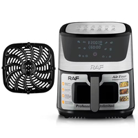 Freidora de Aire Moderna de 8L, Gran Capacidad, Pantalla Táctil, Visible, Sin Aceite, Multifuncional, Eléctrica, para Hogar, Hotel, RV