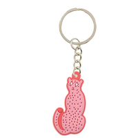 Ensemble de porte-clés Y2K rose léopard - 6 styles, porte-clés mignons en forme de guépard, cœur, éclair pour femmes, filles, sac, voiture, cadeau