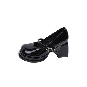 รองเท้าส้นหนาสไตล์ฝรั่งเศสย้อนยุคสำหรับผู้หญิงรุ่นใหม่ปี 2026 รองเท้าหนังลำลองสำหรับฤดูร้อน - Product Image 5