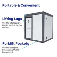 Unité de salle de bain mobile préfabriquée certifiée ISO, moderne, écologique, durable, portable, douche et toilettes combinées, pour camping en plein air, école