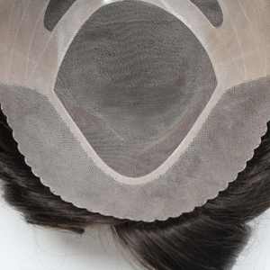 Toupet professionnel naturel articles PU et mono base topper hommes cheveux stock 100% système de remplacement de cheveux humains hommes toupet perruque <span class=keywords><strong>Oscar</strong></span> - Product Image 4