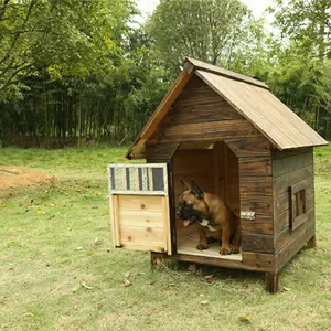 Cuccia per cani da esterno in legno impermeabile grande e resistente personalizzata