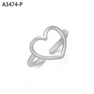Anillo de moda Amy Amy A3474 con forma de corazón de acero inoxidable, estilo romántico para mujer, regalo diario, joyería - Product Image 1