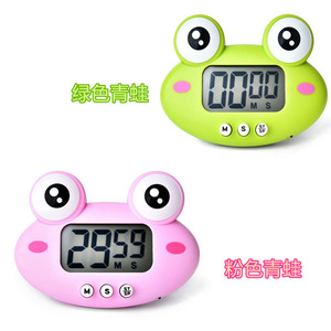 Haonan Office Supplies Store Frog Timer LCD Display 60 Min Countdown Student Study Time Manager Pink Green Color - Product Image 1