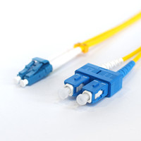 Cordon de raccordement à fibre optique duplex SM MM OM2 50/125 avec connecteur LC SC FC ST 1m 3m 5m 10m 15m 20m