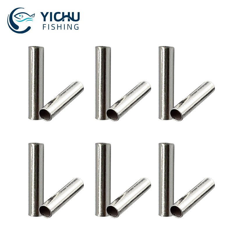 MagBay Brass Double Barrel Sleeve Crimps 2.6mm - 100 Piece Pack For