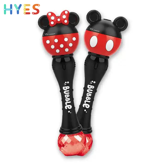 Huiye Mickey Minnie Bubble Wand Electric Plastic Blowing Bubble Maker Outdoor Handheld Bubble Toys Summer Toys for Parents Kids