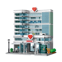 Bloques de Construcción de Hospital Personalizados, Modelo de Centro Médico, Juego de Ladrillos de Arquitectura, Plástico ABS, Escala 1:12, Marca Yili, Recuerdo de Hospital