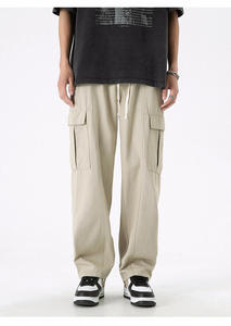 High Quality Polyester Hip Hop Cargo Trousers Streetwear Custom Blank Multiple Pockets Men's Pants - Product Image 3