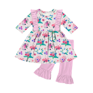 Bella bunny stampe di pasqua per bambini abbigliamento per bambini vestito delle ragazze copre gli insiemi età 2-14 anni di età del bambino del commercio all'ingrosso abiti in yiwu - Product Image 4