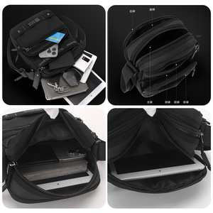 Bolso de Pecho Estilo Coreano para Hombre, Nuevo Estilo, Informal, Impermeable, de Gran Capacidad, Tipo Bandolera Oxford - Product Image 5
