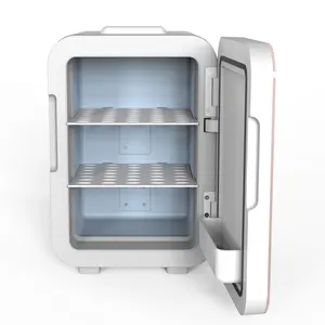 Mini geladeira compacta de mármore, geladeira de maquiagem de 8l 10l
