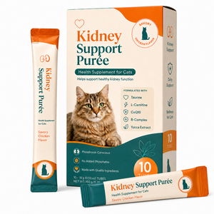 All-in-one <strong>Cat</strong> Kidney Pur&eacute;e Customized Formula Taurine CoQ10 L-Carnitine B-Complex Functional Lickable <strong>Cat</strong> Treats Supplement - Product Image 1
