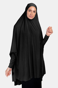 Niqab a Tre Strati con Mezza Faccia, Scritta Turca, Abbigliamento Musulmano Femminile, Khimar Francese con Maniche, <span class=keywords><strong>Kinder</strong></span> 3 Schicht - Product Image 2
